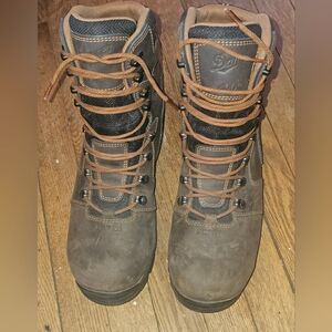 Danner Brown Suede Lace-Up Hiking Boots with Black Soles